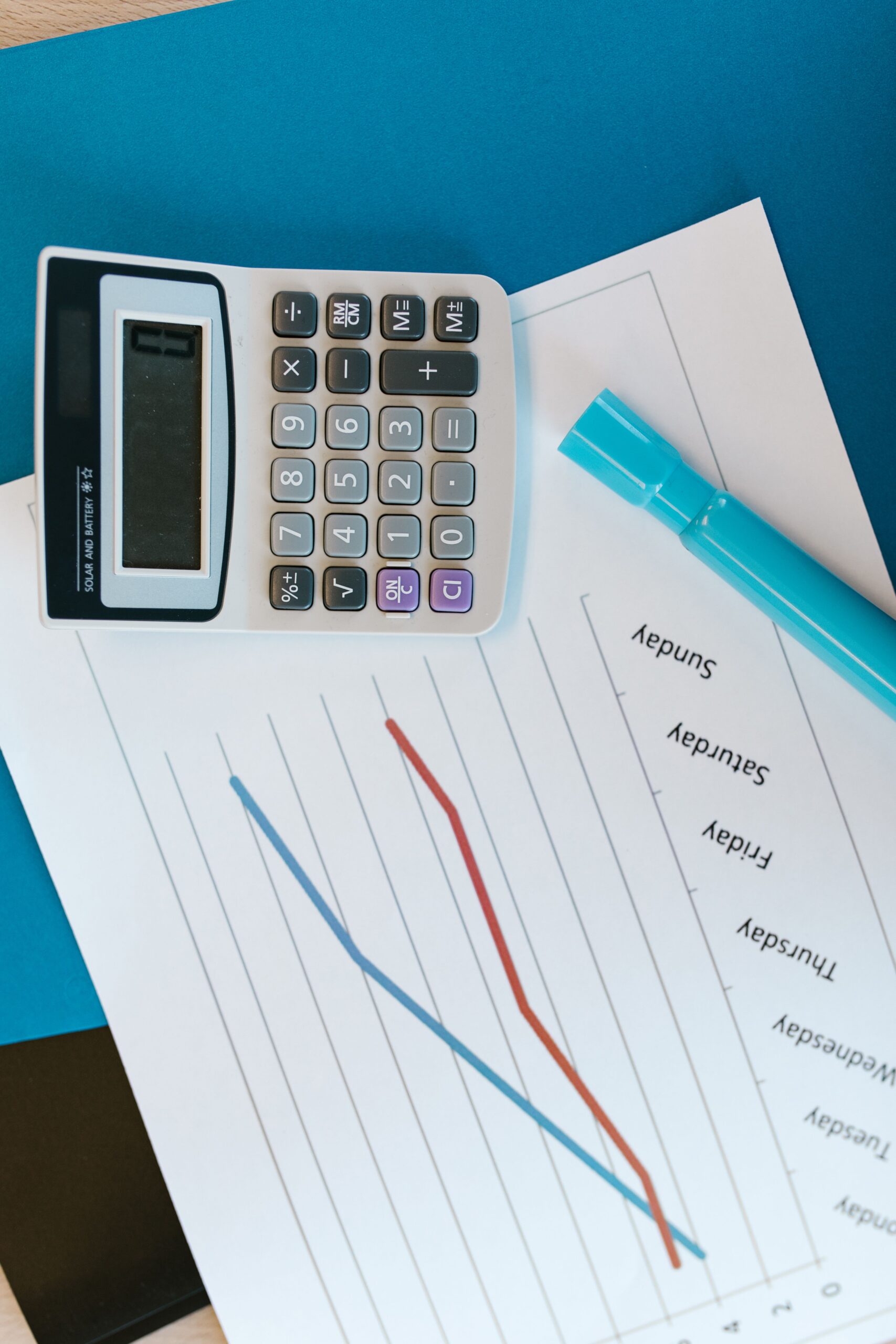 Calculator resting on a printed comparison table representing the dollar gap between insurance quotes